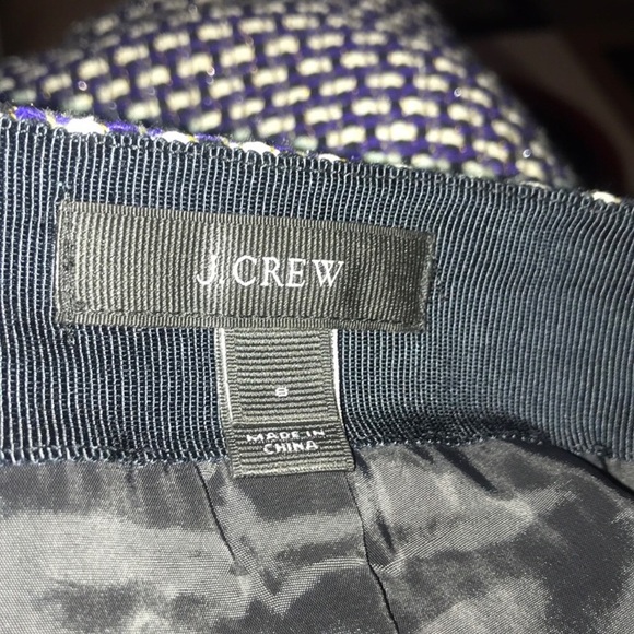 💜J. CREW💜MINI TWEED METALLIC SKIRT 💜 - Picture 6 of 7